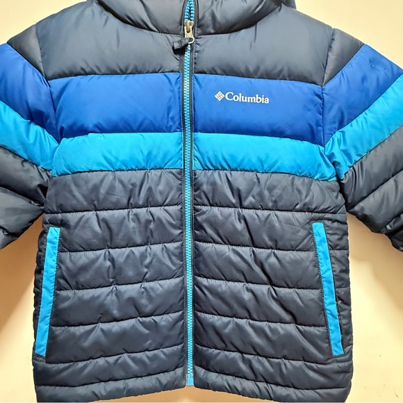 Columbia Kids Navy and Light Blue Puffer Jacket - Picture 2 of 7